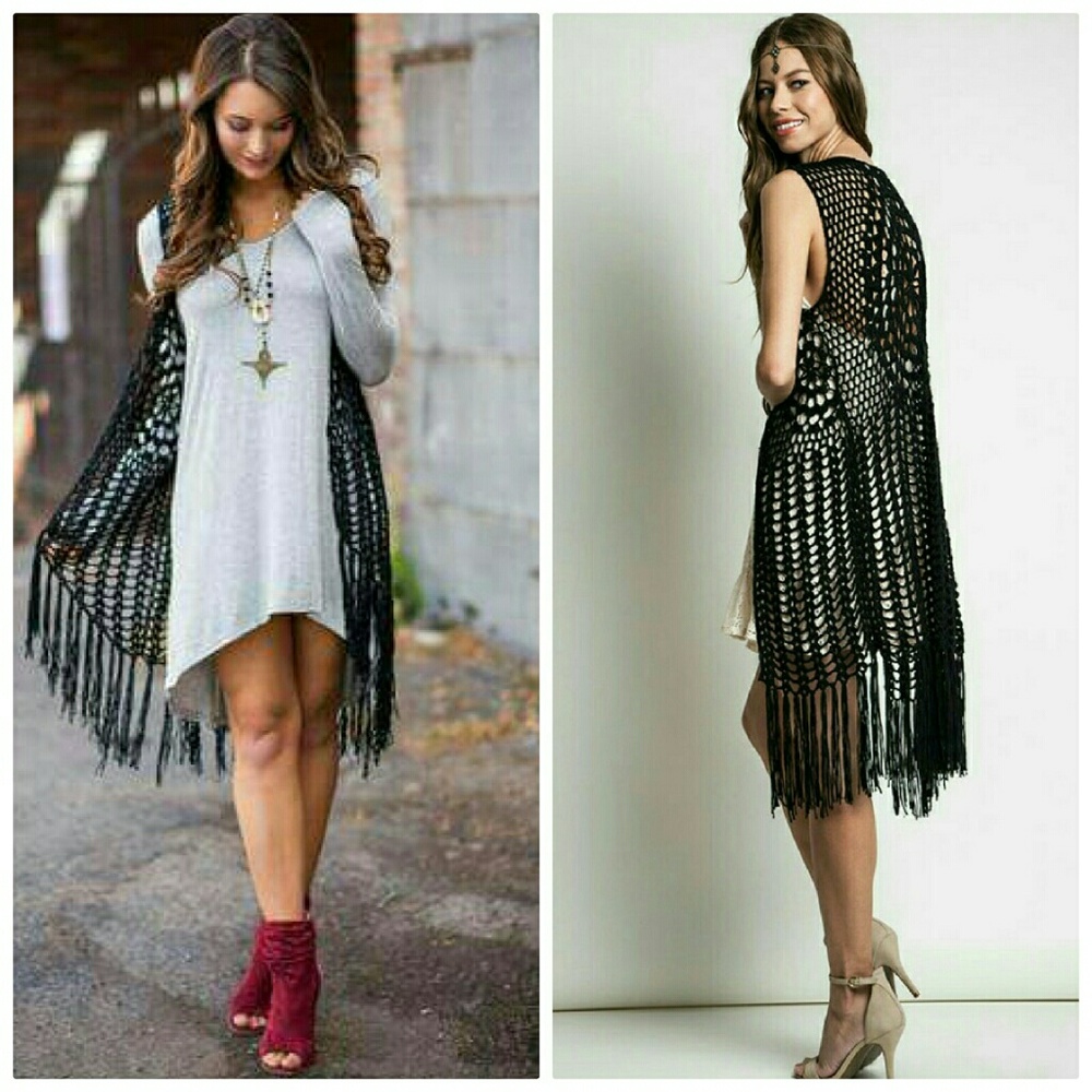 The Harlow- Boho Crochet Vest